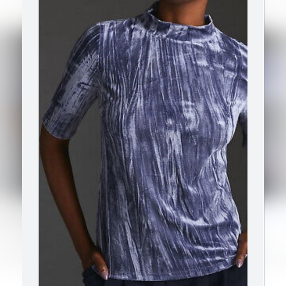 Pilcro Tops - Anthropologie Pilcro Velveteen Mock neck Top M